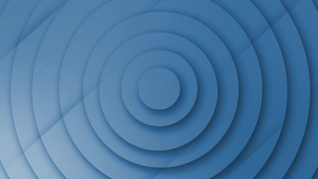 Abstract background with layered concentric circles and soft shadows, creating a clean minimal 3d paper cut look animation