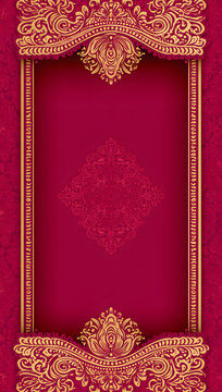 template card for an Indian traditional wedding invitation