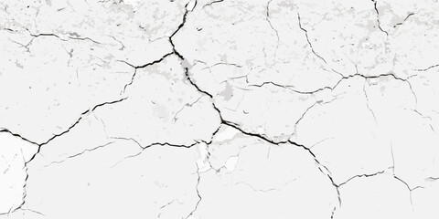Cracked plaster texture black and white showing a network of fissures and surface damage broken © Sudhakar