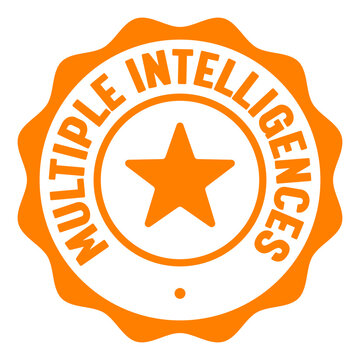 multiple intelligences seal badge. multiple intelligences label sticker. Vector sign