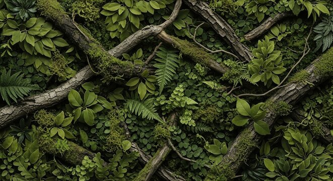 Greenery foliage forest texture
