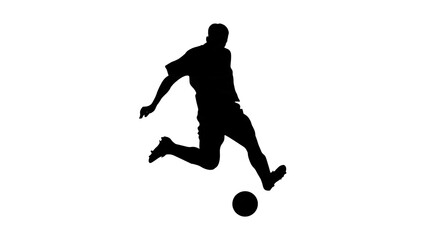 Fototapeta premium Silhouette of a person running on a track.