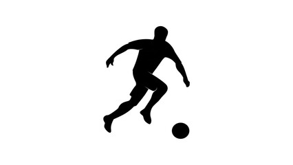Fototapeta premium Silhouette of a person running on a track.