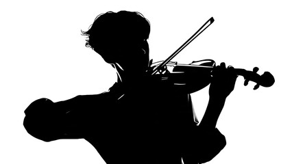 Fototapeta premium Saxophonist performing in silhouette against dark background.