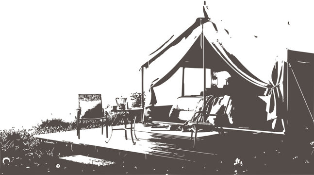 luxury tent, camping glamping