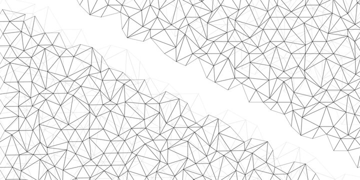 Abstract of simple gray line triangle pattern geometric background. Seamless geometric polygonal repeatable pattern swatch background, Trendy design vector background for web backdrop orpaper print.