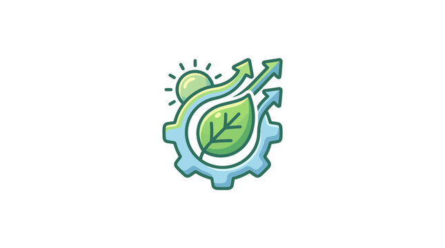 Eco Friendly Industrial Growth Concept Icon