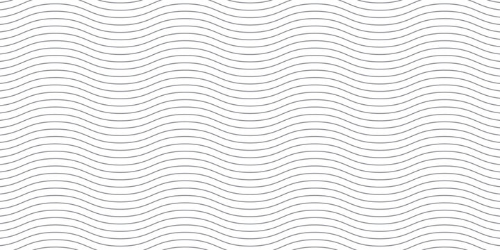 Abstract black and white horizontal wavy lines pattern background.