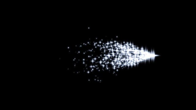 Shining glitter star sparkle animation, glowing white light sparks and particles flare on black background,2d glitter stars line animation, doodle glitter sparkle overlay designed 4k video