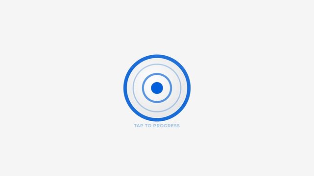 Animated circular progress bar loading icon on white background