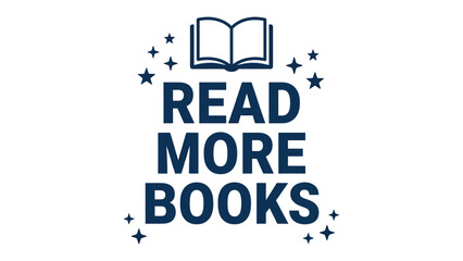 Read More Books Symbol: An open book emblem with the words READ MORE BOOKS below, surrounded by a constellation of stars, symbolizing knowledge, education, and the joy of reading. © hafeza