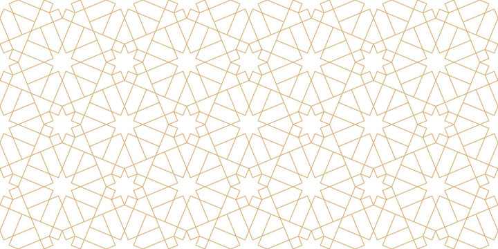 Vector ornamental seamless pattern. Geometric background in the islamic style.
