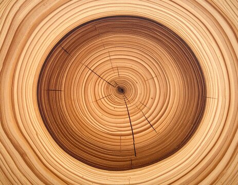 Close-up of concentric wooden grain pattern texture.