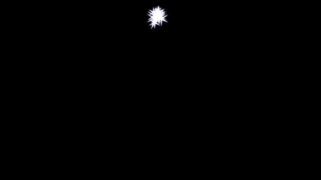 glittering star magic shimmer, particle line move light effect. black screen background.4K animation of twinkling starlight line, the twinkling starlight as glitter flashing motion graphic