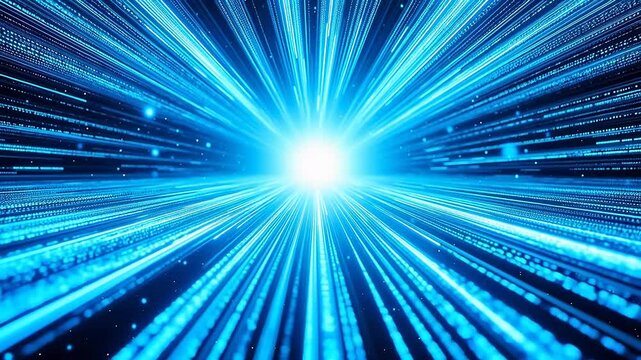Blue light rays emanating from center