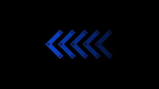 animated blue arrow icon animation, left arrow animation, back button web sign icon for ui