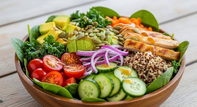 Healthy food bowl assortment