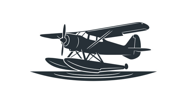 Seaplane Vector Silhouette Illustration