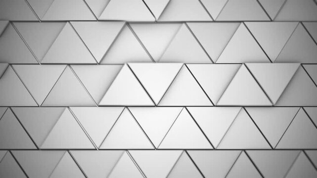 Abstract 3D White Technology Motion Graphics
Abstract background with white 3d extruded triangle shapes slowly shifting with soft shadows and depth of field blur