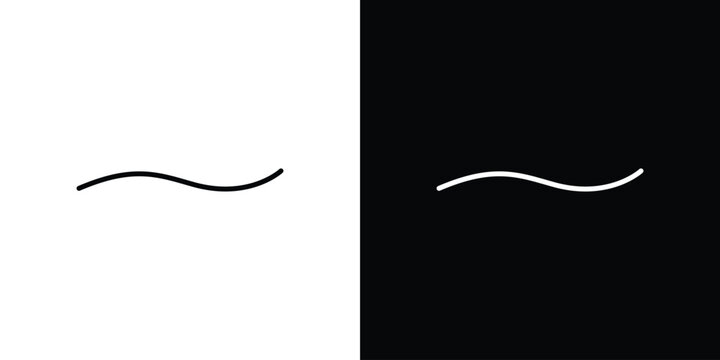 Tilde icon symbol. Vector outline drawing.