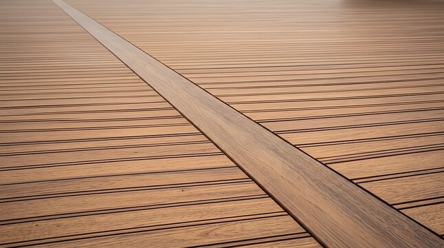 Modern Wooden Deck Flooring Installation with Natural Timber Texture