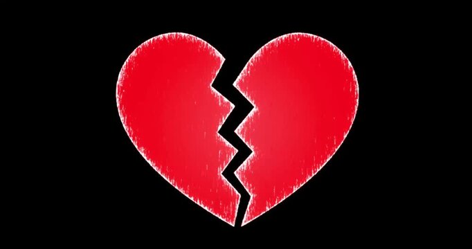 Heart beat pulse effect on black background beating heart sign animation concept of love health concept. Love border in hart icon Looping animation