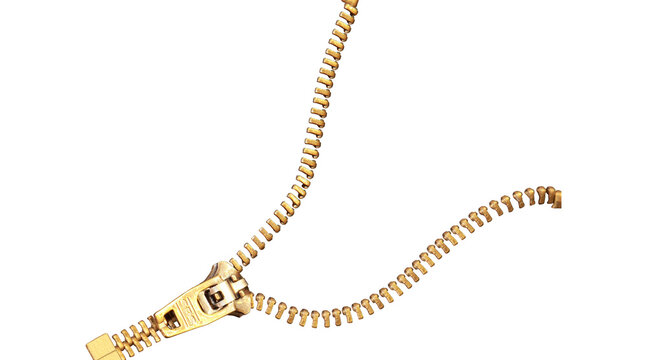 zipper isolated on white