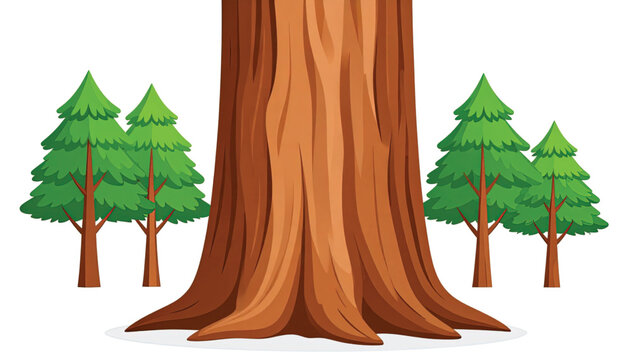 Large Brown Tree Trunk Base Only.