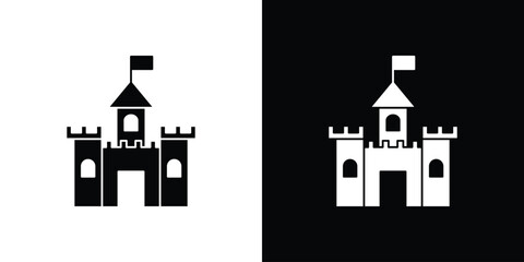 Castle icon design simple and modern concept templates © Lily
