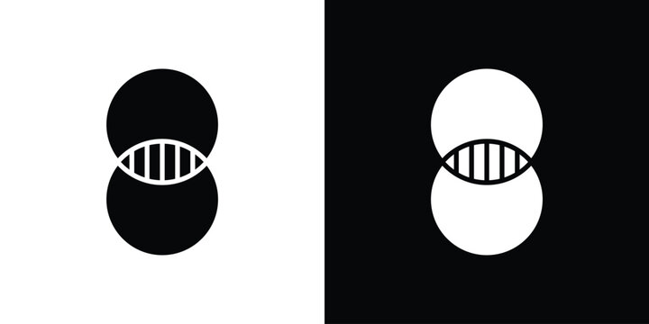 Diagram venn icon design simple and modern concept templates