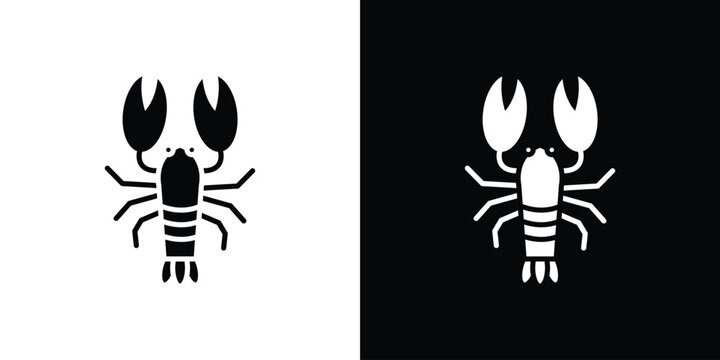 Lobster icon design simple and modern concept templates