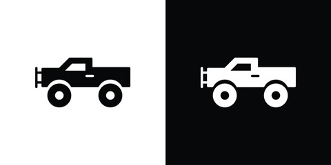 Monster truck icon design simple and modern concept templates © Lily