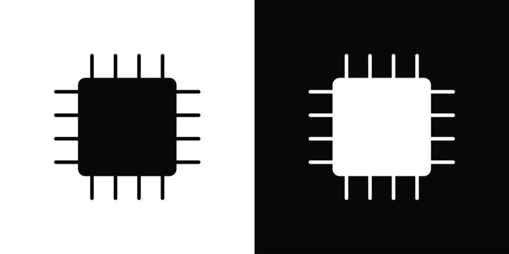 Microchip icon design simple and modern concept templates
