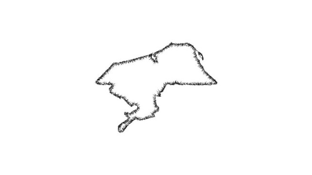 Sketch Dumyat outline map animation - smooth progressive reveal