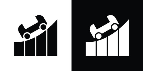 Roller coaster icon design simple and modern concept templates © Lily