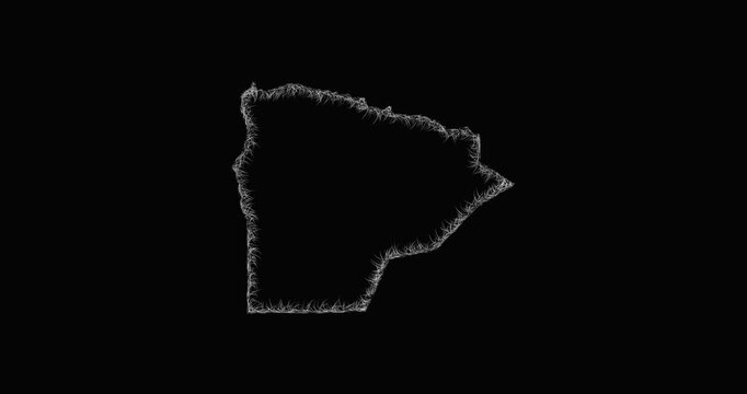 Sketch Matrouh outline map animation - smooth progressive reveal
