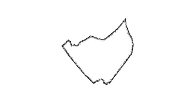 Sketch Suhaj outline map animation - smooth progressive reveal