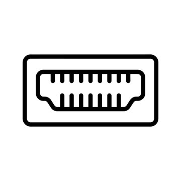 HDMI 2.1 Video Port Slot Icon for High Resolution