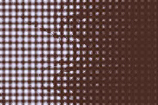 Halftone portrait of a person dotted pattern and brown tones