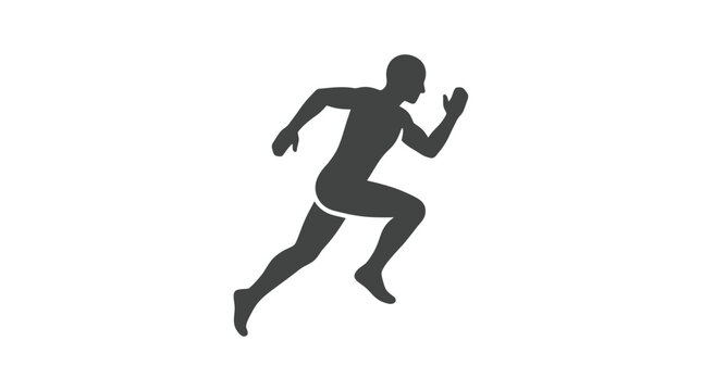 Man Running Sprinting Fast Pace.