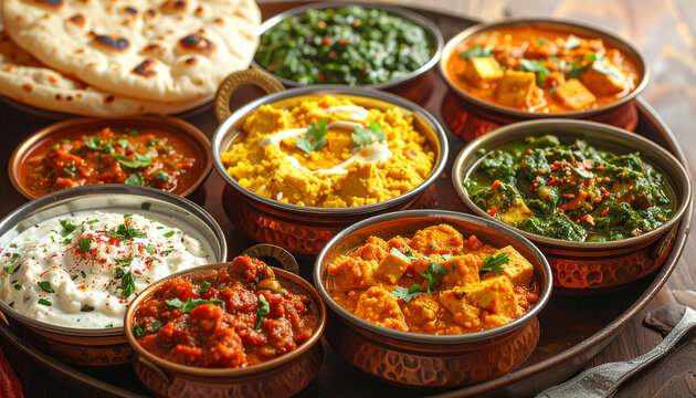 Indian cuisine assortment