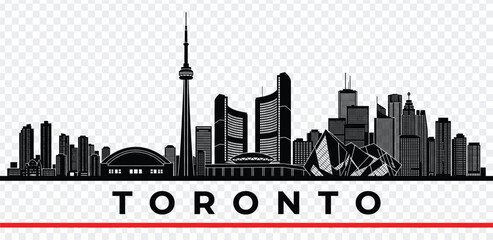 Toronto city skyline silhouette vector illustration © MstSabina