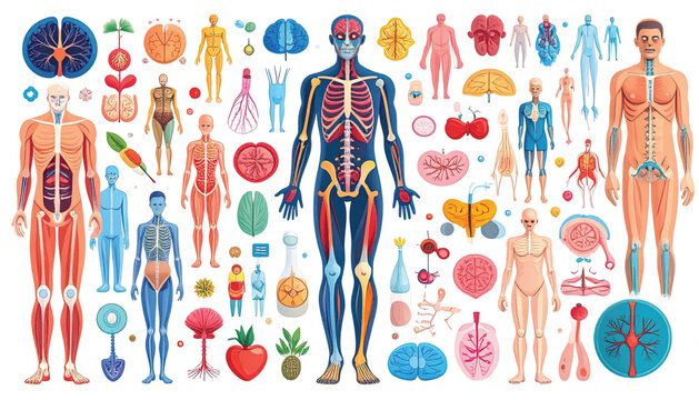 Human Body Anatomy Medical Illustration.