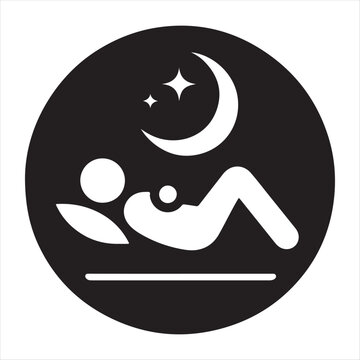 sleep Tracker vector silhouette clip art abstract logo concept illustration
