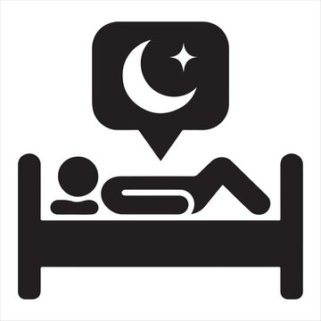 sleep Tracker vector silhouette clip art abstract logo concept illustration
