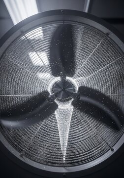 Industrial fan close up