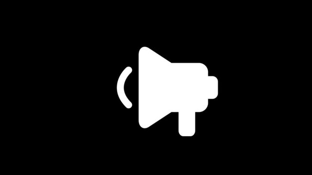 Megaphone with sound waves broadcasting an announcement or important message icon