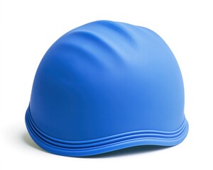 Fototapeta premium Blue Hard Hat with Ribbed Band, Side View