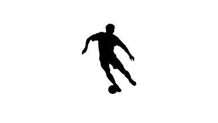 Obraz premium Silhouette of a person running in motion.