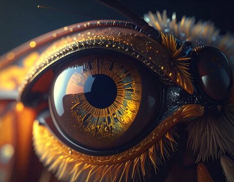Insect eye macro close up